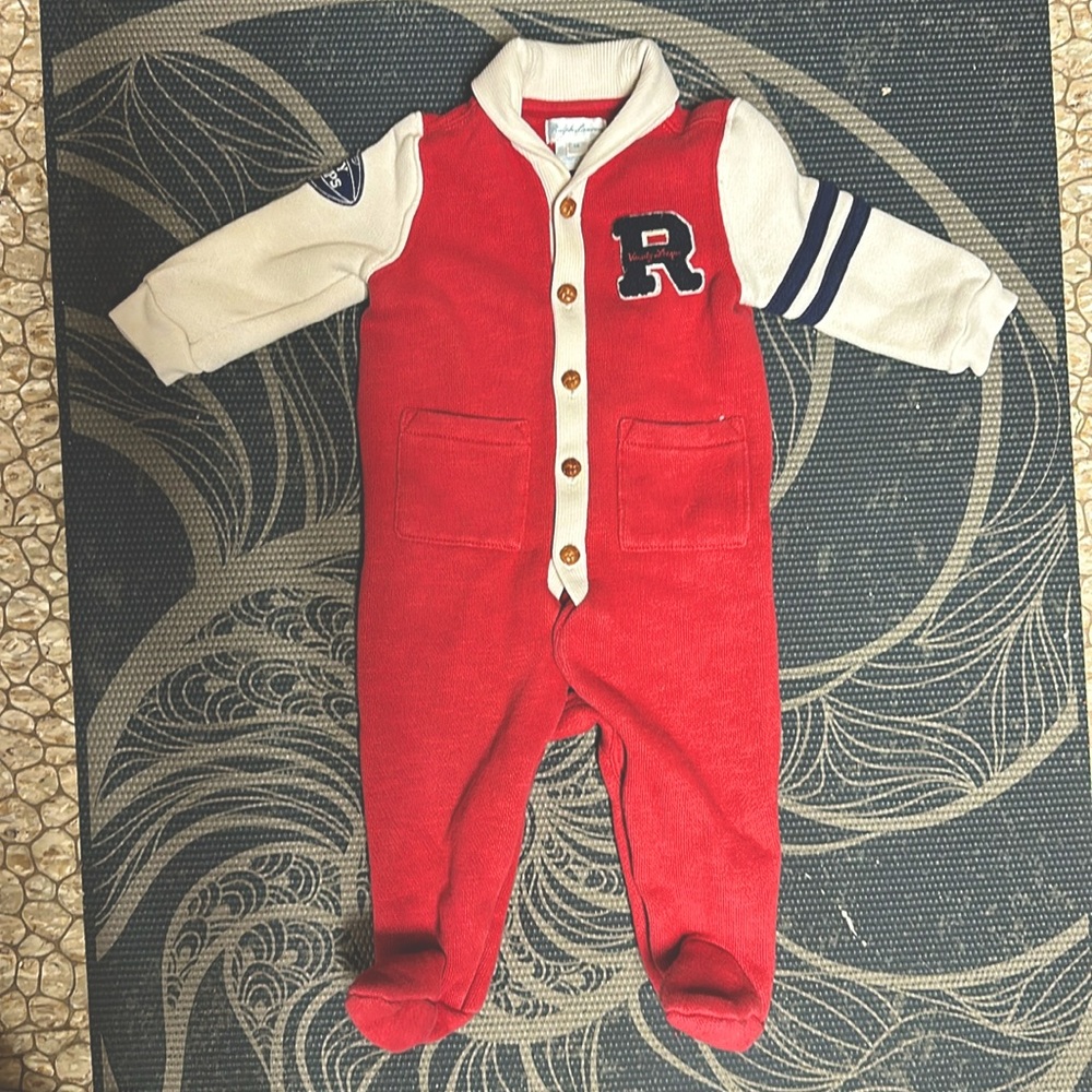 Ralph Lauren Cozy Onesie Jumpsuit Size 6 Months